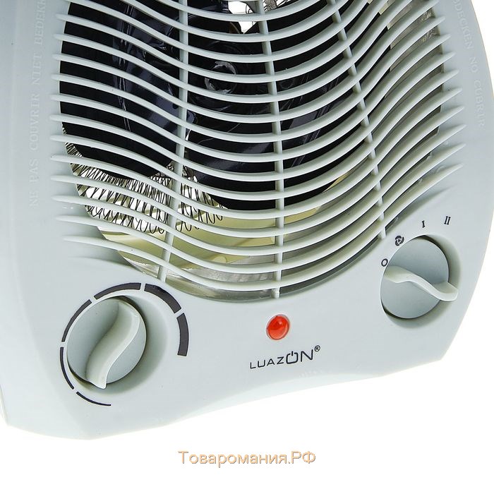 Тепловентилятор LTO-03, спиральный, напольный, 1000/2000 Вт, 2 режима, белый