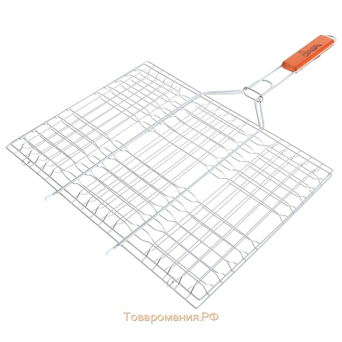 Решётка гриль универсальная maclay, 30x40 см, хромированная сталь, для мангала