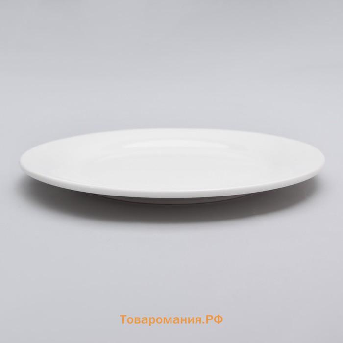 Десертная тарелка  White Label, d=17.5 см, с утолщённым краем, фарфор, белая