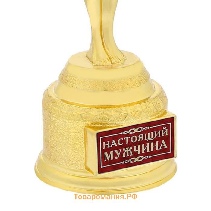 Кубок наградная фигура мужская «Настоящий мужчина», оскар, пластик, 18×6.3 см.