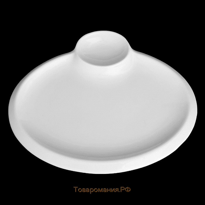 Блюдо фарфоровое с соусником Wilmax Teona, d=20 см, цвет белый