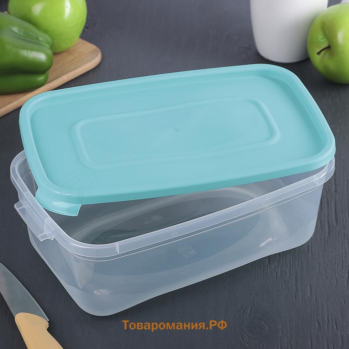 Контейнер для продуктов «Каскад», 2,2 л, прозрачный, крышка микс