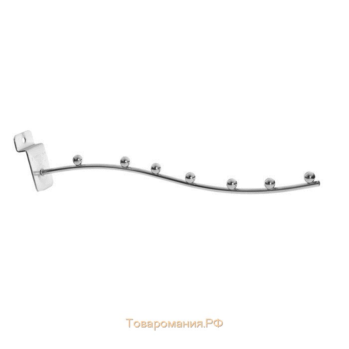 Кронштейн для экономпанелей, изогнутый, 7 шариков, d=9 мм, L=30 см, цвет хром