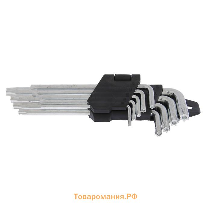 Набор ключей ЛОМ, TORX Tamper, удлиненных, TT10 - TT50, 9 шт.