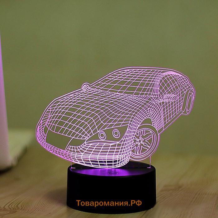 Светильник «Авто» LED 3 режима белый от сети 10.5×13×20.5 см RISALUX