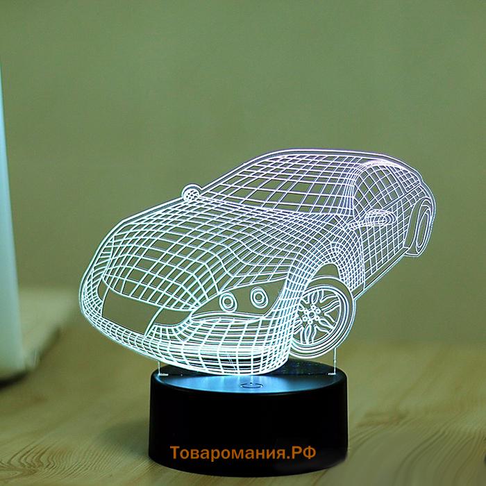 Светильник «Авто» LED 3 режима белый от сети 10.5×13×20.5 см RISALUX