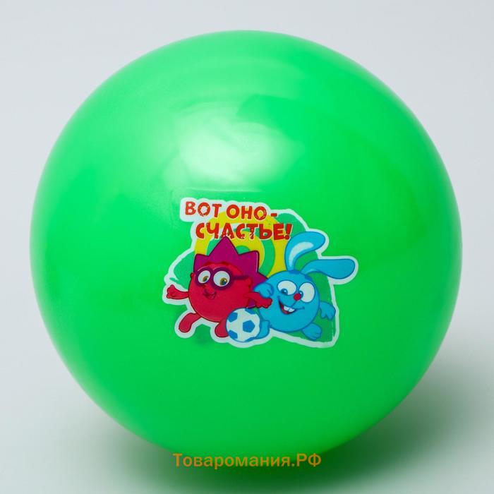 Мяч детский СМЕШАРИКИ "Вот оно счастье!" Крош и Ежик, 16 см, 50 гр