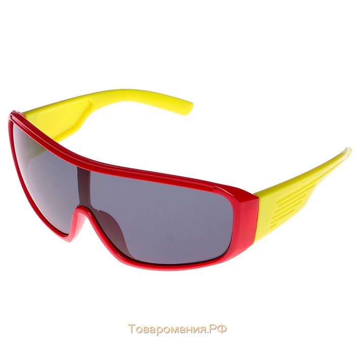 Очки солнцезащитные детские "Спорт", оправа двухцветная, МИКС, линзы тёмные, 13 × 12.5 × 5.5 см