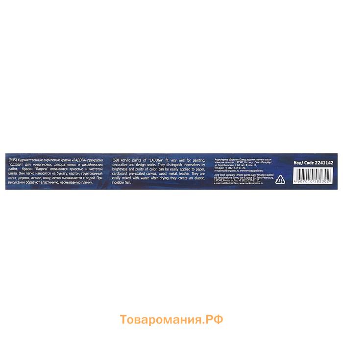 Краска акриловая в тубе, набор 10 цветов х 46 мл, ЗХК "Ладога", художественный, 2241142