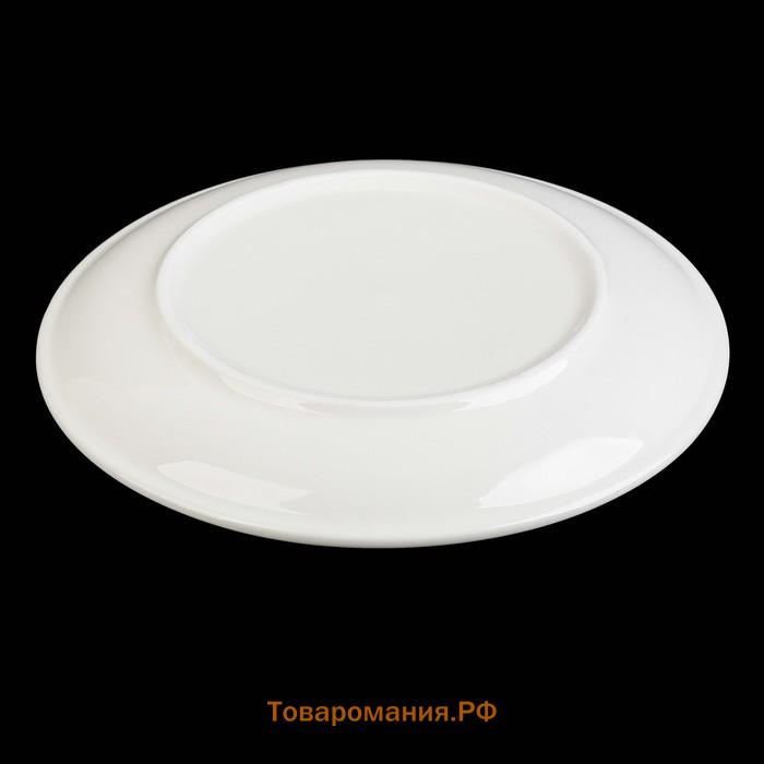 Тарелка  White Label, d=20 см, фарфор, белая