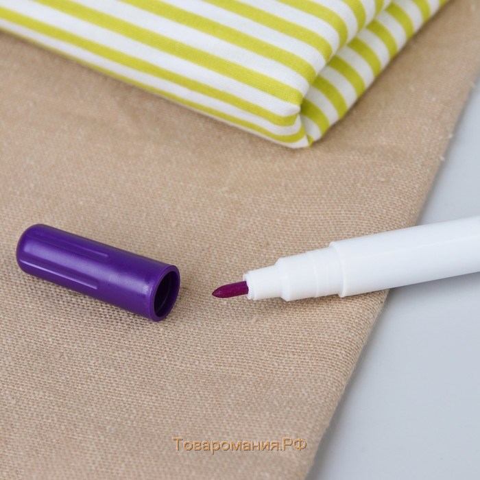 Маркер для ткани, самоисчезающий, 15 см, цвет фиолетовый