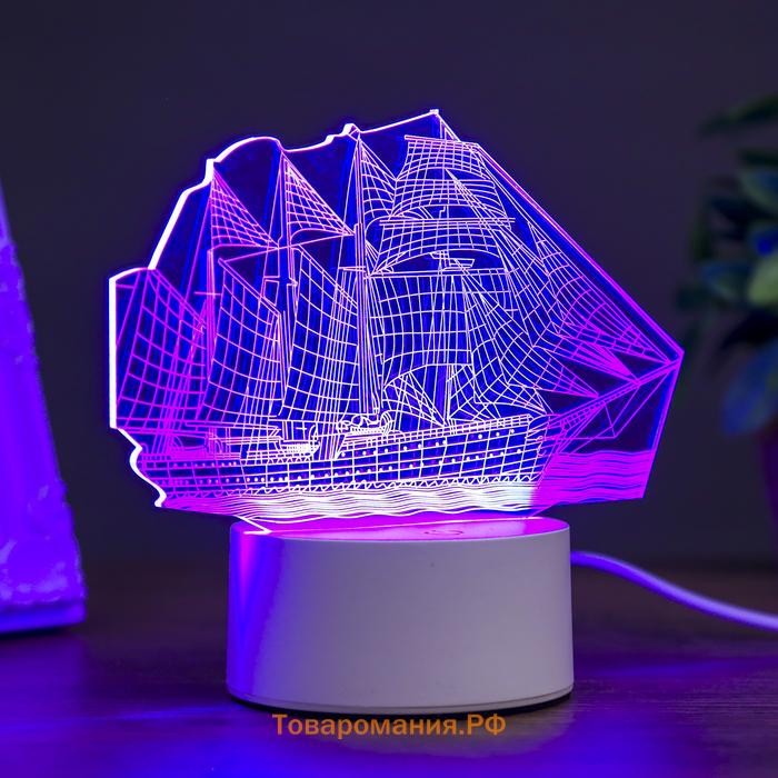 Светильник «Фрегат» LED RGB от сети 9.5×15×16 см RISALUX