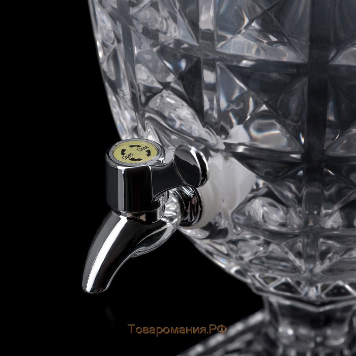 Диспенсер для напитков стеклянный Magistro «Восторг», 4,5 л, 26×20×54 см