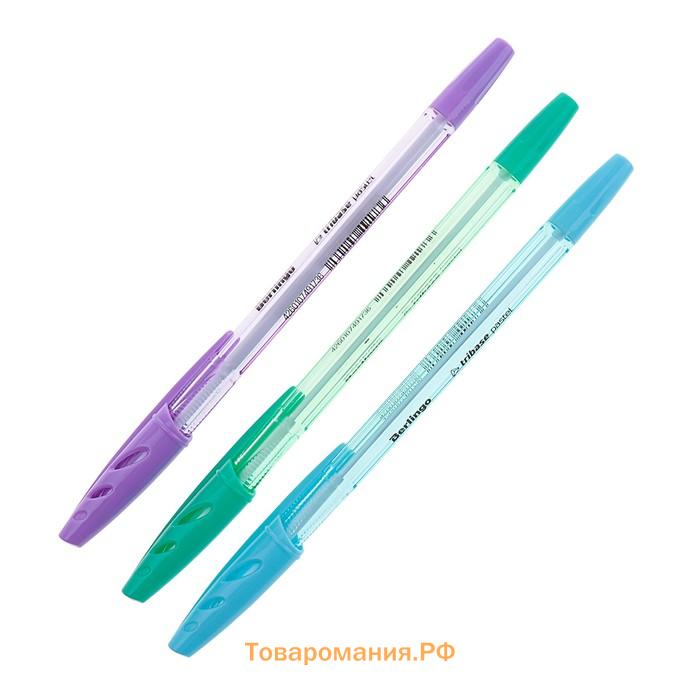 Ручка шариковая Tribase Pastel, узел 0.7 мм, чернила синие, микс