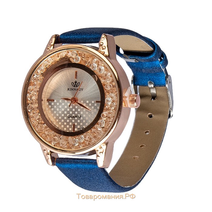 Часы наручные кварцевые женские "Фелиция", циферблат d-3.2 см,  золото