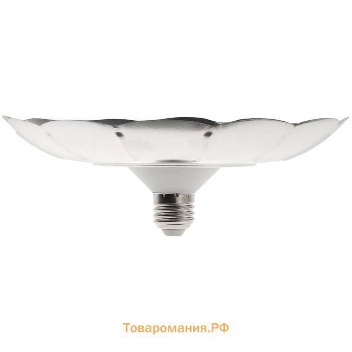 Фитолампа для растений Lighting «Ромашка», 25 Вт, Е27, 230 мм, IP20, 220 В, 160°, мультиспектральная