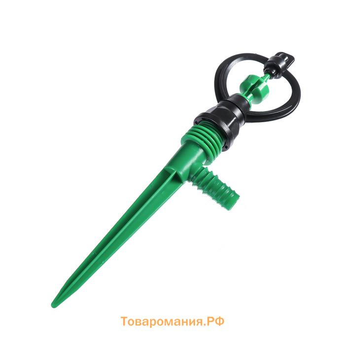 Распылитель, круговой, 29 см, под шланги 1/2", 3/4", с пикой, пластик, Greengo