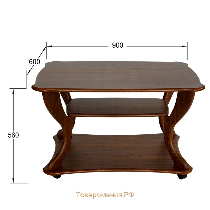 Стол журнальный «Маэстро», сж-02, 900 × 600 × 560 мм, цвет орех