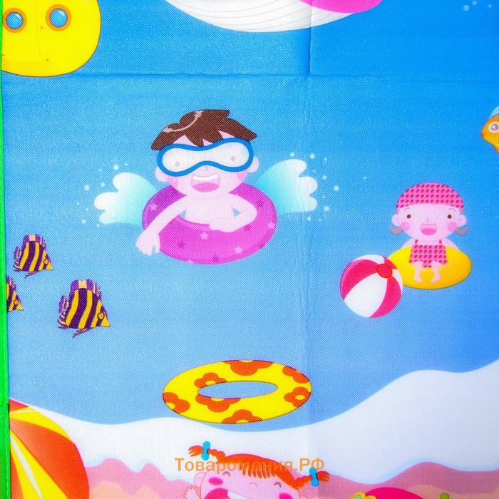 Игровой коврик для детей на фольгированной основе «Море и пляж», размер 180х150x0,5 см, Крошка Я