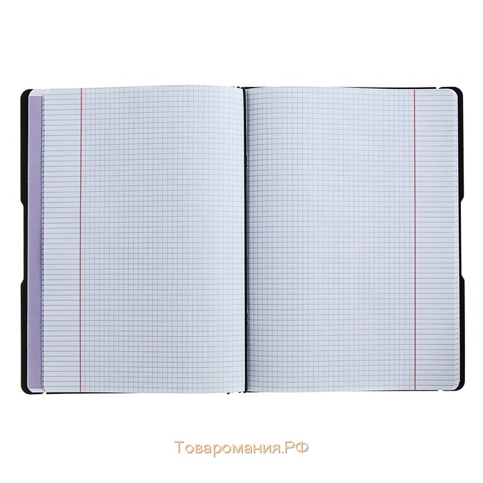 Тетрадь А4, 96 листов в клетку ErichKrause FolderBook, съёмная пластиковая обложка, блок офсет, белизна 100%, чёрная