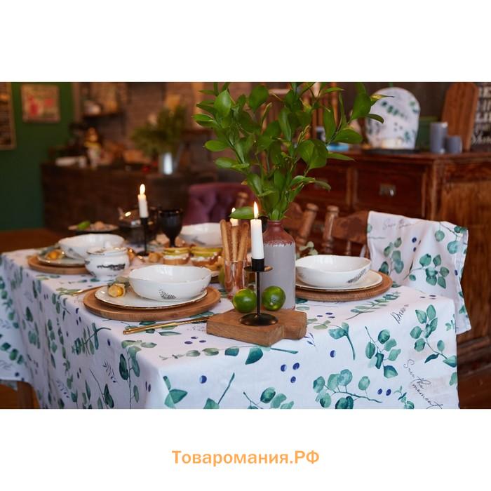 Скатерть "" Eucalyptus 110х144 см, 100% хлопок, 164 г/м2