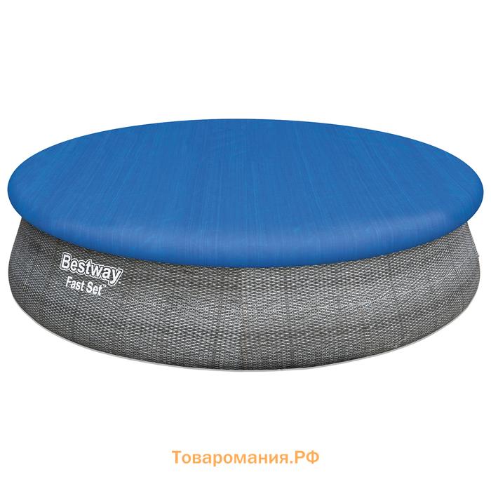 Бассейн надувной Fast Set, 457 x 107 см, фильтр-насос, лестница, 57372 Bestway