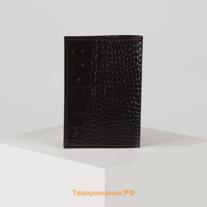 Обложка для паспорта TEXTURA, цвет коричневый