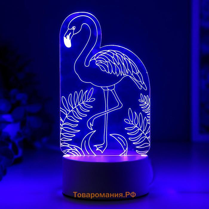 Светильник "Фламинго" LED RGB от сети 9,5х10х19,5 см RISALUX