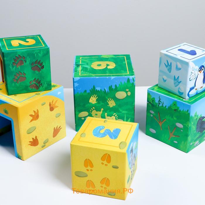 Настольная игра «Умные кубики. Изучаем животных», 1+