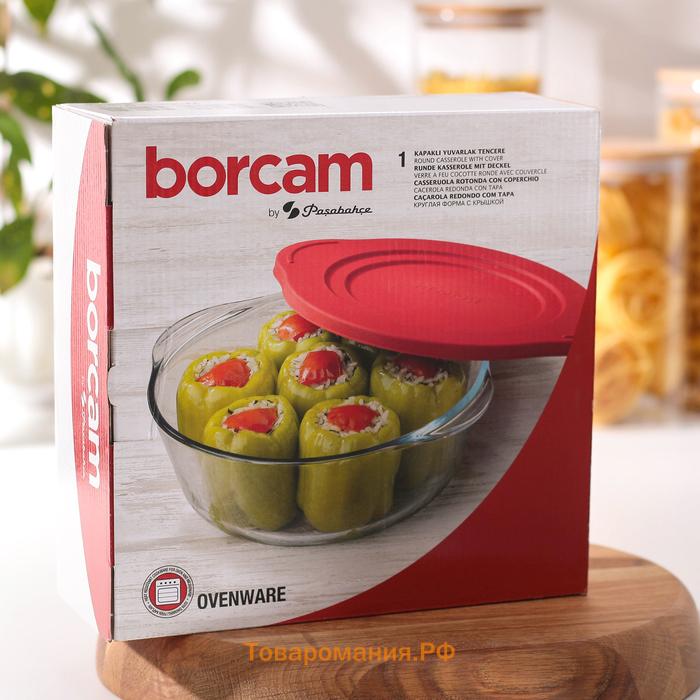 Форма для запекания из жаропрочного стекла Borcam, 2,1 л, с крышкой