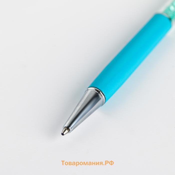 Ручка шейкер подарочная «С 8 марта», металл, голубой футляр