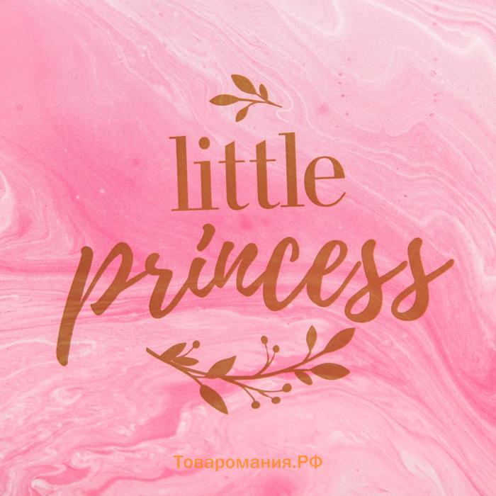 Нагрудник для кормления «Little princess» непромокаемый на липучке, с карманом