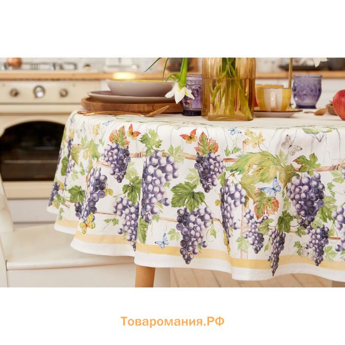 Скатерть "" Provence d=150 +/-3 см, 100% хлопок, саржа 190 гр/м2