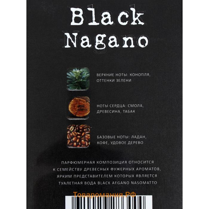 Туалетная вода мужская Black Nagano, 100 мл (по мотивам Nasomatto Black Afgano)