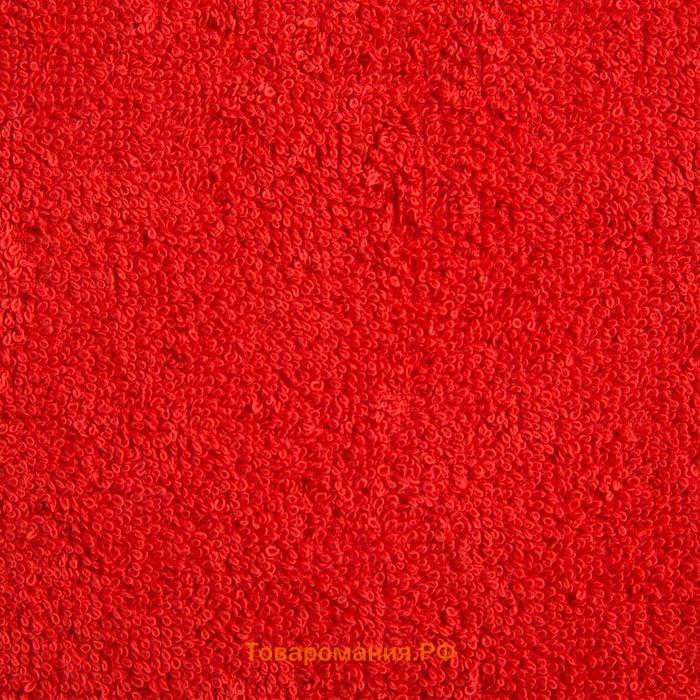 Полотенце махровое Экономь и Я 50х90 см, цв. красный, 100% хлопок, 320 гр/м2