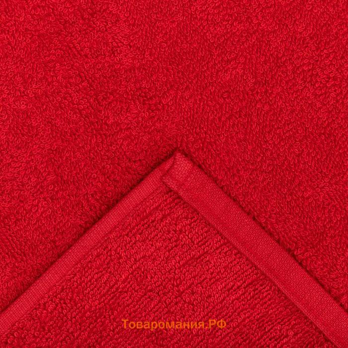 Полотенце махровое Экономь и Я 70х130 см, цв. красный, 100% хлопок, 320 гр/м2