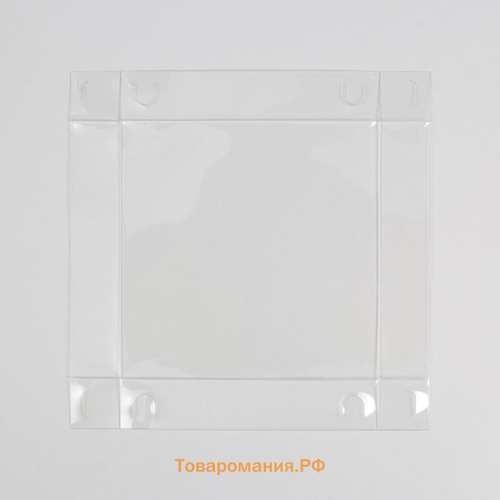 Коробка для кондитерских изделий с PVC крышкой New Year, 12 х 6 х 11,5 см