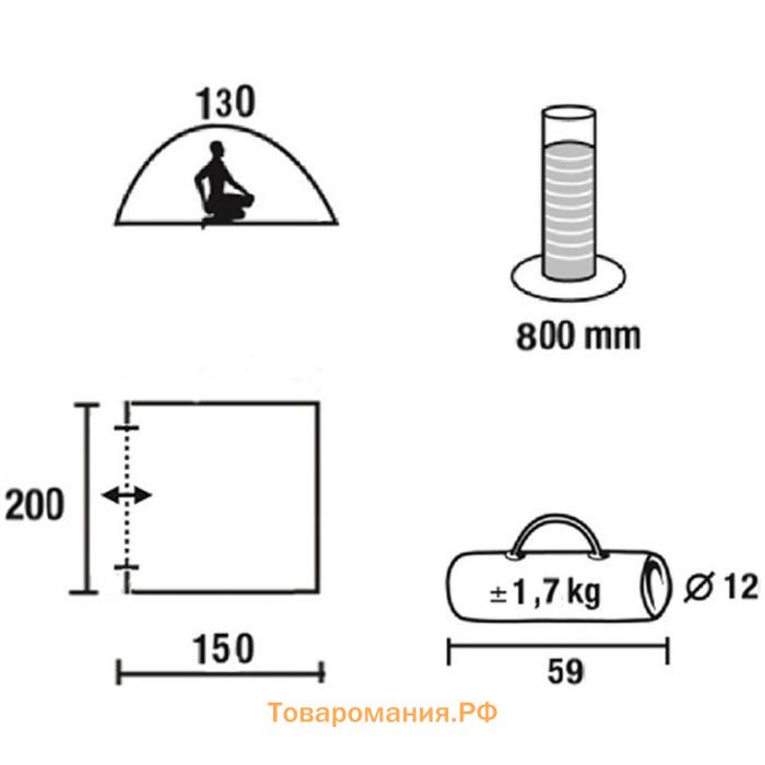 Палатка Ivo, р. 200 х 150 х 130 см