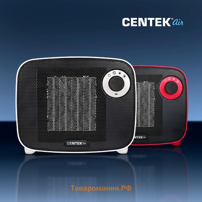 Тепловентилятор Centek CT-6022, керамический, настольный, 1500 Вт, 15 м², красный