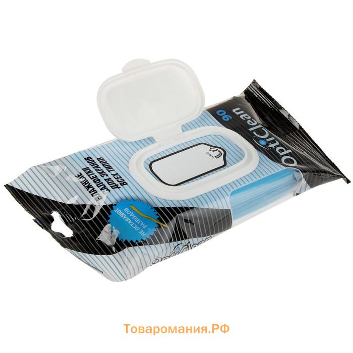 Влажные салфетки OptiClean, для экранов, 90 шт