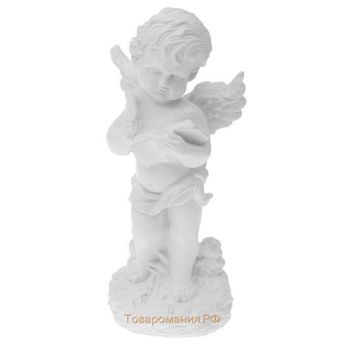 Фигура "Ангел с книгой" белый 16х16х34см