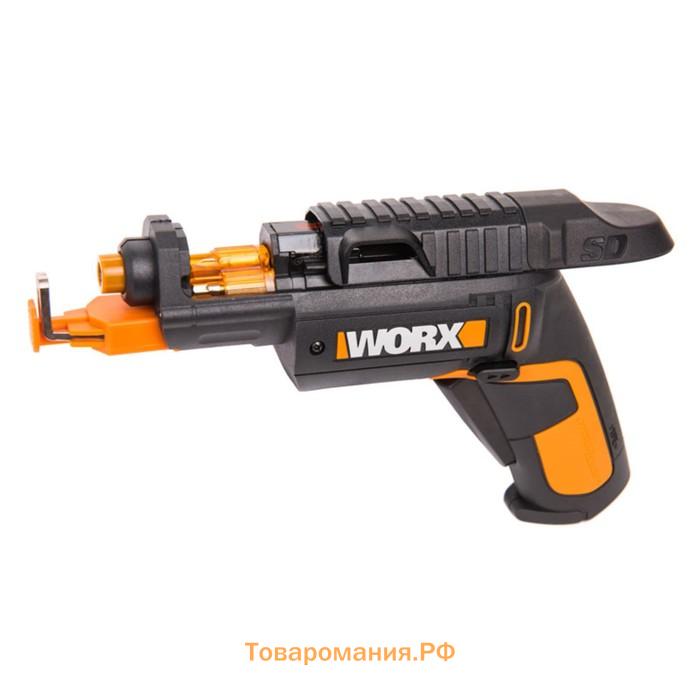 Отвертка аккумуляторная WORX WX255 SD Slide Driver, 4 В, набор бит 6 шт.