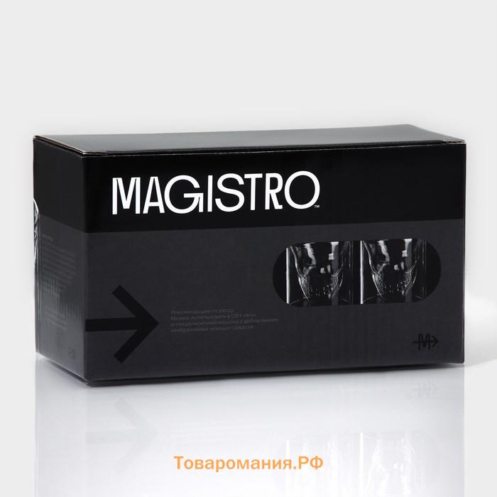 Набор стопок - шотов Magistro «Череп», 150 мл, 8×8.5 см, с двойными стенками, 2 шт., стекло, прозрачный