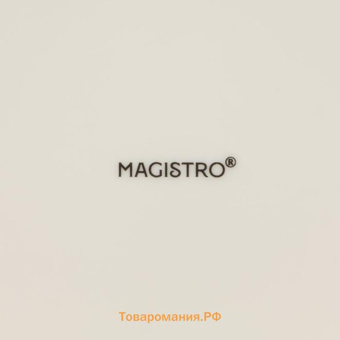 Салатник Magistro Whitewarm, 500 мл, 15×12,5×6 см, фарфор, белый