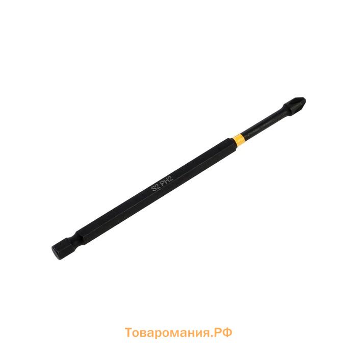 Бита ТУНДРА ПРОФИ, Torsion, сталь S2, PH2 х 127 мм, пластиковый кейс по 10 шт.