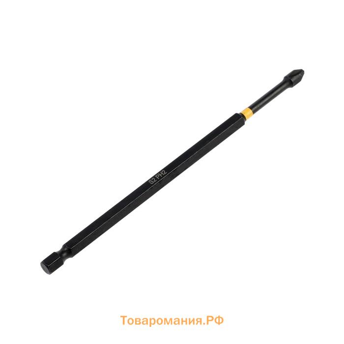 Бита ТУНДРА ПРОФИ, Torsion, сталь S2, PH2 х 150 мм, пвх-чехол