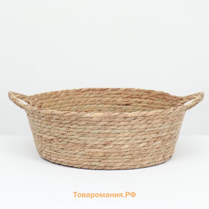 Экологичный лежак для животных (хлопок+рогоз),  40 х 30 х 15 см,