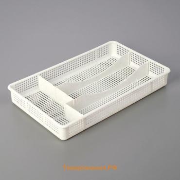 Лоток для столовых приборов Darel plastic, 34×21×5 см, цвет мрамор