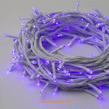 Гирлянда «Нить» 20 м, IP20, белая нить, 200 LED, свечение фиолетовое, 8 режимов, 220 В