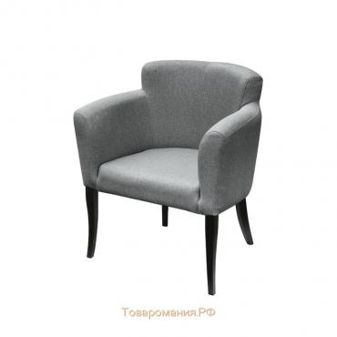Кресло «Неаполь», ткань велюр, опоры массив венге, цвет грей
